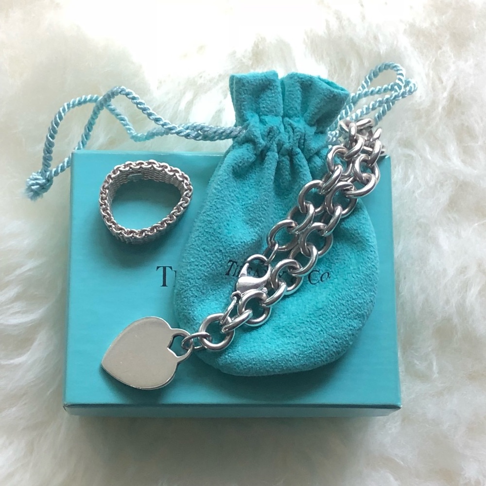 Tiffany & Co. Heart Bracelet and Somerset Ring
